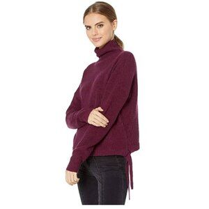 BCBG MaxAzria Tie Hem Mock Neck Sweater